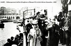 ALGER - DEBARQUEMMENT ROI EDOUARD VII ET REINE D'ANGLETERRE - 1905